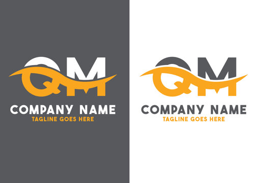 Letter QM logo design vector template, QM logo