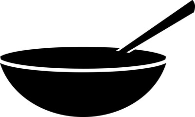 Bowl With Spoon Social Media Emoji Vector Isolated On White