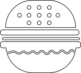 burger icon. sign design on white background..eps