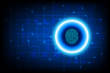 fingerprint scan provides security access, digital biometric, safety technology
