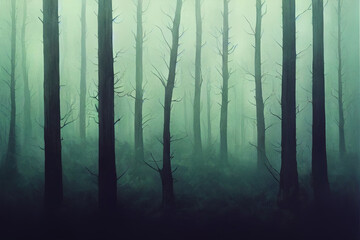 Forest in darkness