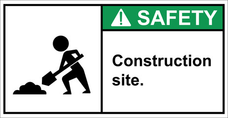 There is construction ahead. construction site.,Sign safety