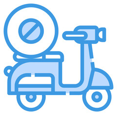 ban blue outline icon