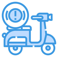 Break blue outline icon