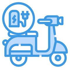 Charge blue outline icon