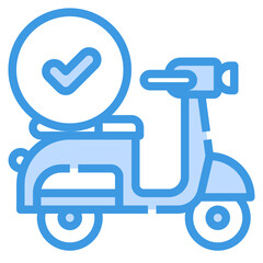 check blue outline icon