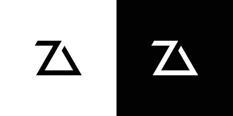 Cool and modern ZA logo design