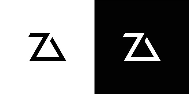 Cool and modern ZA logo design