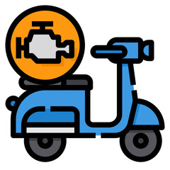 Engine filled outline icon