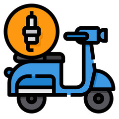 Ignition filled outline icon