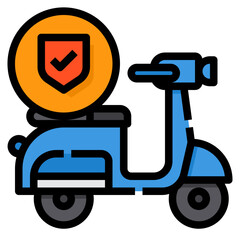 insurance filled outline icon