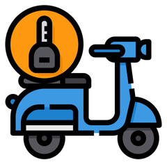 Key filled outline icon
