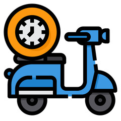 time filled outline icon
