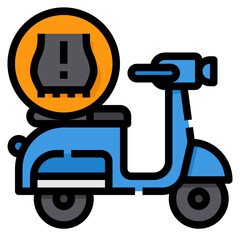 Tire Pressure filled outline icon