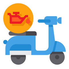 Oil Pressure flat icon