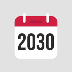 2030 Calendar icon symbol vector. - obrazy, fototapety, plakaty