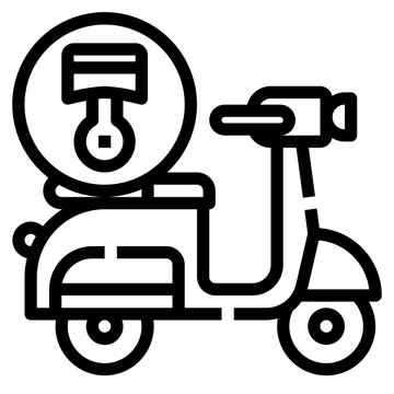 recommend clip art: Piston outline icon