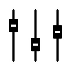 Equalizer icon. Drop shadow silhouette symbol color editable