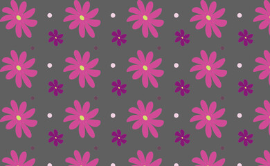 Fototapeta na wymiar Floral pattern. Pretty flowers on dark background. Printing with small colorful flowers. Seamless vector texture.