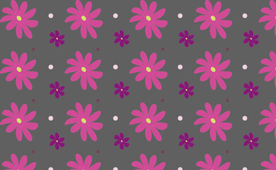 Floral pattern. Pretty flowers on dark background. Printing with small colorful flowers. Seamless vector texture.