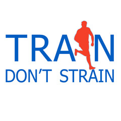 illustration of a silhouette of a male runner jogger running with text wording 