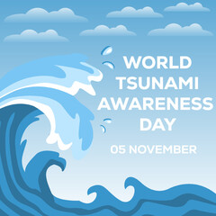 world tsunami awareness day design illustration