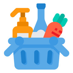 shopping basket flat icon