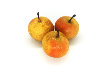 Photographic material with white background of fruit pear

