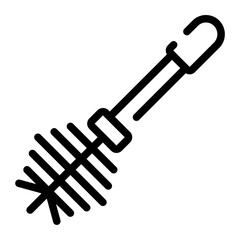 toilet brush line icon
