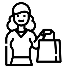 shopping outline icon