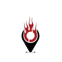 fire pin logo design