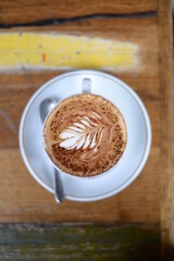 A beautiful coffee at the cafe