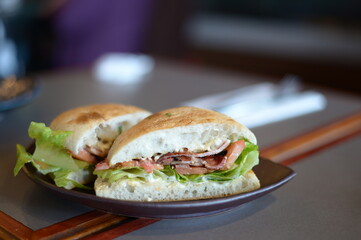 A sandwich at the breakfast
