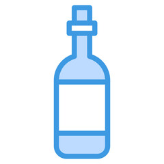 bottle blue outline icon