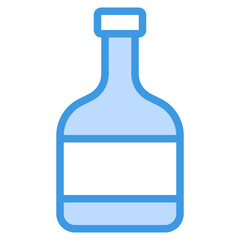 bottle blue outline icon