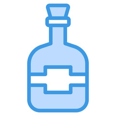bottle blue outline icon
