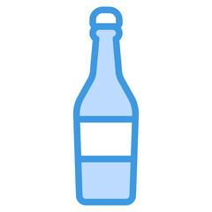 bottle blue outline icon