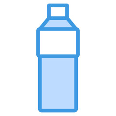 bottle blue outline icon