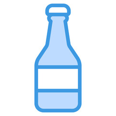 bottle blue outline icon