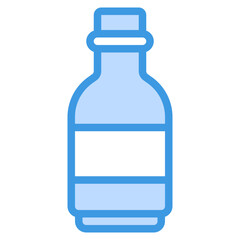 bottle blue outline icon