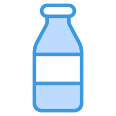 bottle blue outline icon