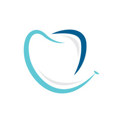 Naklejka premium Dental smile logo design. Dental logo design