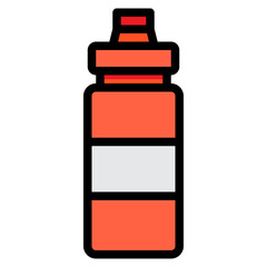 bottle filled outline icon
