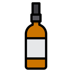 bottle filled outline icon