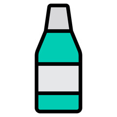 bottle filled outline icon