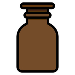 bottle filled outline icon