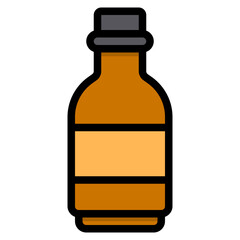 bottle filled outline icon