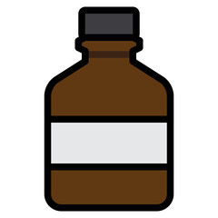 bottle filled outline icon