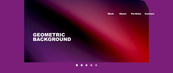 Abstract geometric landing page. Creative background for wallpaper, banner, background or web