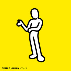 シンプルな人間のアイコンシリーズ　「説明する人」